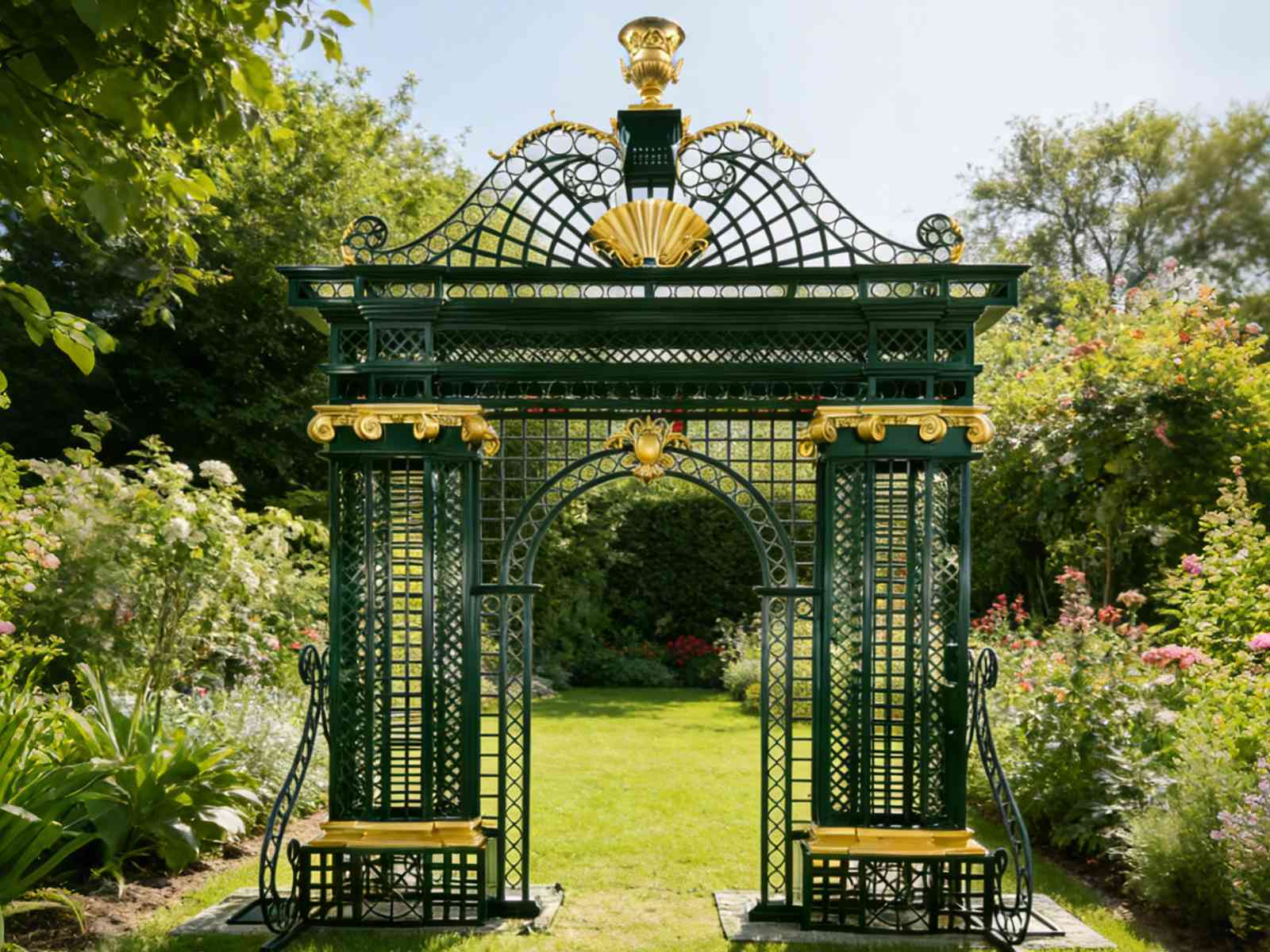 wrought iron gate, gates wrought iron,  wrought iron fence gate, Wrought Iron Gate: Elevate Your Garden with Timeless Elegance & Durability YSGH-206